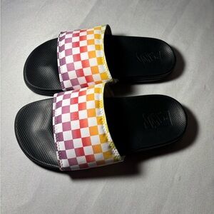 Kids size 2 vans slides shoes, #E769